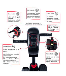 vélo elliptique de rééducation motorisé bras et jambes mode actif et mode passif